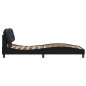vidaXL Estructura cama con luces LED cuero sintético negro 100x200 cm vidaXL Estructura cama con luces LED cuero sintético negro 100x200 cm