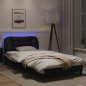 vidaXL Estructura cama con LED cuero sintético negro blanco 100x200 cm vidaXL Estructura cama con LED cuero sintético negro blanco 100x200 cm