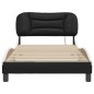 vidaXL Estructura cama con LED cuero sintético negro blanco 100x200 cm vidaXL Estructura cama con LED cuero sintético negro blanco 100x200 cm