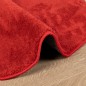 vidaXL Alfombra de pelo corto OVIEDO roja Ø 80 cm