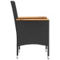 vidaXL Sillones de jardín con cojines 2 uds ratán sintético negro vidaXL Sillones de jardín con cojines 2 uds ratán sintético negro