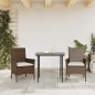 vidaXL Sillas de jardín con cojines 2 unidades ratán sintético marrón vidaXL Sillas de jardín con cojines 2 unidades ratán sintético marrón