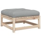 vidaXL Set de sofás de jardín 3 pzas con cojines madera maciza de pino vidaXL Set de sofás de jardín 3 pzas con cojines madera maciza de pino