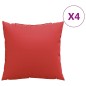 vidaXL Cojines decorativos 4 uds tela rojo 40x40 cm vidaXL Cojines decorativos 4 uds tela rojo 40x40 cm