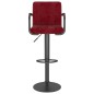 vidaXL Taburetes de cocina 2 unidades terciopelo rojo vino tinto