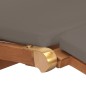 vidaXL Tumbona con cojín gris oscuro madera maciza de teca vidaXL Tumbona con cojín gris oscuro madera maciza de teca