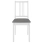 vidaXL Sillas de comedor con cojines 6 unidades madera maciza blanca vidaXL Sillas de comedor con cojines 6 unidades madera maciza blanca