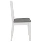 vidaXL Sillas de comedor con cojines 6 unidades madera maciza blanca vidaXL Sillas de comedor con cojines 6 unidades madera maciza blanca