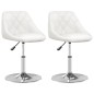 vidaXL Sillas de comedor 2 unidades cuero sintético blanco vidaXL Sillas de comedor 2 unidades cuero sintético blanco