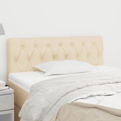 vidaXL Cabecero de tela color crema 100x7x78/88 cm