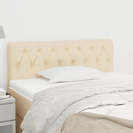 vidaXL Cabecero de tela color crema 100x7x78/88 cm