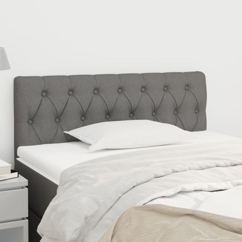 vidaXL Cabecero de tela gris oscuro 100x7x78/88 cm vidaXL Cabecero de tela gris oscuro 100x7x78/88 cm