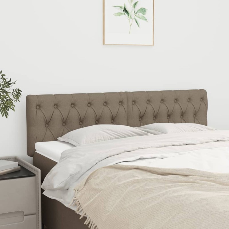 vidaXL Cabeceros 2 unidades tela gris taupe 72x7x78/88 cm