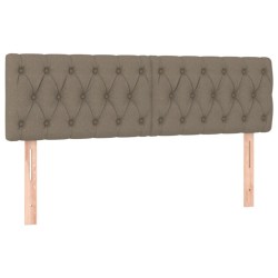 vidaXL Cabeceros 2 unidades tela gris taupe 72x7x78/88 cm