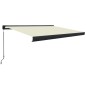 vidaXL Toldo de carrete manual color crema 450x300 cm vidaXL Toldo de carrete manual color crema 450x300 cm