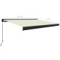 vidaXL Toldo de carrete manual color crema 450x300 cm vidaXL Toldo de carrete manual color crema 450x300 cm