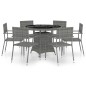 vidaXL Set comedor jardín 7 pzas ratán sintético gris antracita y gris vidaXL Set comedor jardín 7 pzas ratán sintético gris antracita y gris