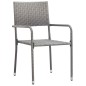vidaXL Set comedor jardín 7 pzas ratán sintético gris antracita y gris vidaXL Set comedor jardín 7 pzas ratán sintético gris antracita y gris