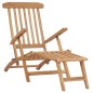vidaXL Tumbonas de jardín con reposapiés y mesa madera de teca maciza vidaXL Tumbonas de jardín con reposapiés y mesa madera de teca maciza