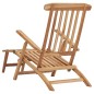 vidaXL Tumbonas de jardín con reposapiés y mesa madera de teca maciza vidaXL Tumbonas de jardín con reposapiés y mesa madera de teca maciza