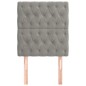 vidaXL Cabeceros 2 unidades de terciopelo gris claro 80x7x78/88 cm