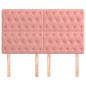 vidaXL Cabeceros 4 unidades de terciopelo rosa 72x7x78/88 cm vidaXL Cabeceros 4 unidades de terciopelo rosa 72x7x78/88 cm