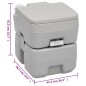 vidaXL Juego inodoro con lavabo y depósito agua portátil para camping vidaXL Juego inodoro con lavabo y depósito agua portátil para camping