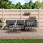 vidaXL Juego de muebles de jardín 5 pzas cojines antracita ratán PE