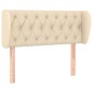 vidaXL Cabecero de tela color crema 103x23x78/88 cm vidaXL Cabecero de tela color crema 103x23x78/88 cm