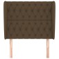 vidaXL Cabecero con orejas de tela marrón oscuro 93x23x118/128 cm vidaXL Cabecero con orejas de tela marrón oscuro 93x23x118/128 cm