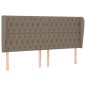vidaXL Cabecero con orejas de tela gris taupe 203x23x118/128 cm vidaXL Cabecero con orejas de tela gris taupe 203x23x118/128 cm