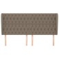 vidaXL Cabecero con orejas de tela gris taupe 203x23x118/128 cm vidaXL Cabecero con orejas de tela gris taupe 203x23x118/128 cm