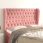 vidaXL Cabecero con orejas de terciopelo rosa 163x23x118/128 cm vidaXL Cabecero con orejas de terciopelo rosa 163x23x118/128 cm