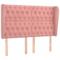 vidaXL Cabecero con orejas de terciopelo rosa 163x23x118/128 cm vidaXL Cabecero con orejas de terciopelo rosa 163x23x118/128 cm