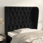 vidaXL Cabecero con orejas de terciopelo negro 93x23x118/128 cm vidaXL Cabecero con orejas de terciopelo negro 93x23x118/128 cm