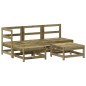 vidaXL Juego de muebles jardín 5 pzas y cojines madera pino impregnada vidaXL Juego de muebles jardín 5 pzas y cojines madera pino impregnada