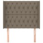 vidaXL Cabecero con orejas de tela gris taupe 93x16x118/128 cm vidaXL Cabecero con orejas de tela gris taupe 93x16x118/128 cm