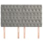 vidaXL Cabeceros 4 unidades terciopelo gris claro 72x7x78/88 cm vidaXL Cabeceros 4 unidades terciopelo gris claro 72x7x78/88 cm