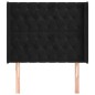 vidaXL Cabecero con orejas de terciopelo negro 93x16x118/128 cm vidaXL Cabecero con orejas de terciopelo negro 93x16x118/128 cm