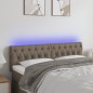 vidaXL Cabecero con LED de tela gris taupe 160x7x78/88 cm vidaXL Cabecero con LED de tela gris taupe 160x7x78/88 cm