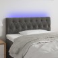 vidaXL Cabecero con LED de terciopelo gris oscuro 100x7x78/88 cm vidaXL Cabecero con LED de terciopelo gris oscuro 100x7x78/88 cm