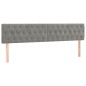 vidaXL Cabecero con LED de terciopelo gris claro 180x7x78/88 cm vidaXL Cabecero con LED de terciopelo gris claro 180x7x78/88 cm