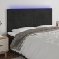 vidaXL Cabecero con luces LED terciopelo negro 160x5x118/128 cm vidaXL Cabecero con luces LED terciopelo negro 160x5x118/128 cm