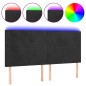 vidaXL Cabecero con luces LED terciopelo negro 160x5x118/128 cm vidaXL Cabecero con luces LED terciopelo negro 160x5x118/128 cm