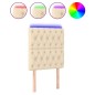 vidaXL Cabecero con luces LED tela crema 80x7x118/128 cm vidaXL Cabecero con luces LED tela crema 80x7x118/128 cm
