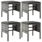 vidaXL Set de comedor de jardín 6 pzas y cojines ratán sintético gris vidaXL Set de comedor de jardín 6 pzas y cojines ratán sintético gris