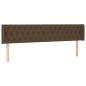 vidaXL Cabecero con LED de tela marrón oscuro 183x16x78/88 cm vidaXL Cabecero con LED de tela marrón oscuro 183x16x78/88 cm