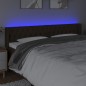 vidaXL Cabecero con LED de tela marrón oscuro 183x16x78/88 cm vidaXL Cabecero con LED de tela marrón oscuro 183x16x78/88 cm