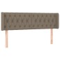 vidaXL Cabecero con LED de tela gris taupe 163x16x78/88 cm