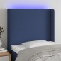 vidaXL Cabecero con LED de tela azul 83x16x118/128 cm vidaXL Cabecero con LED de tela azul 83x16x118/128 cm